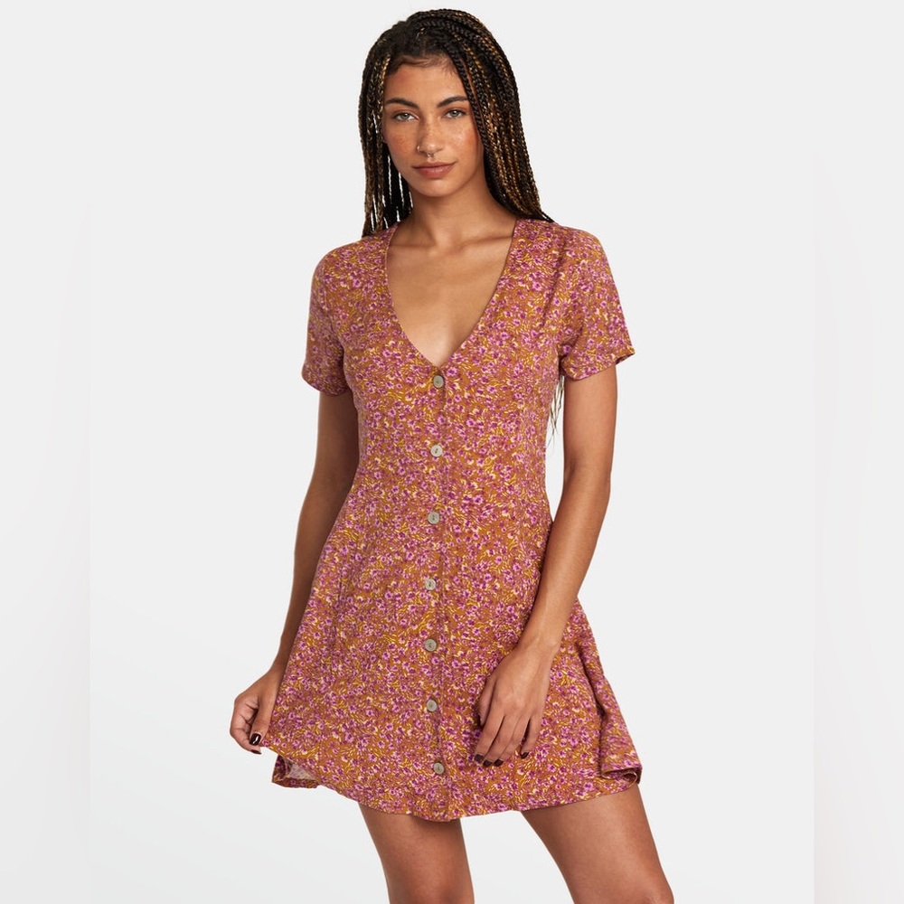 RVCA Mini Dress NWOT Floral Size Large